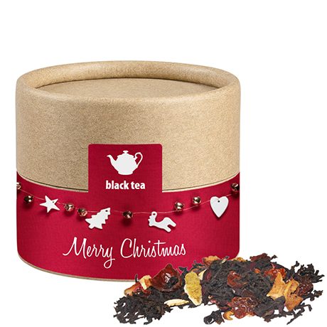 Weihnachts Schwarztee, ca. 25g, Kraftpapierdose Mini, myfitmix