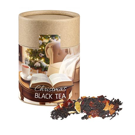 Weihnachts Schwarztee, ca. 45g, Kraftpapierdose Midi, myfitmix