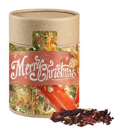 Weihnachts Früchtetee, ca. 140g, Kraftpapierdose Maxi, myfitmix
