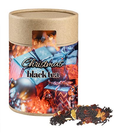 Weihnachts Schwarztee, ca. 125g, Kraftpapierdose Maxi, myfitmix
