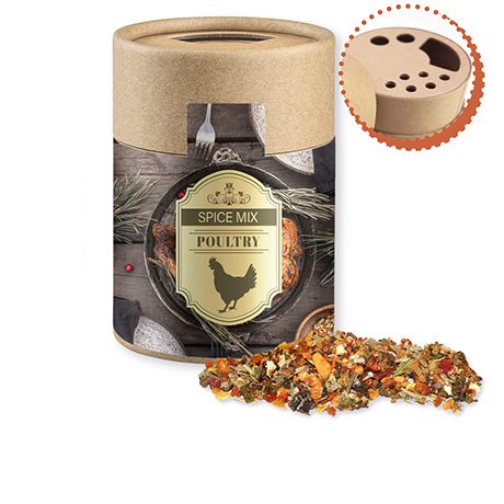 Weihnachts Gewürzmischung Geflügel, ca. 60g, Kraftpapierstreuer Midi, myfitmix