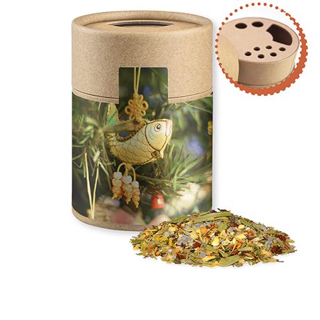 Weihnachts Gewürzmischung Fisch, ca. 60g, Kraftpapierstreuer Midi, myfitmix