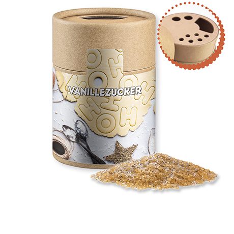Vanillezucker, ca. 150g, Kraftpapierstreuer Midi, myfitmix