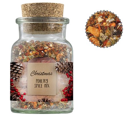 Weihnachts Gewürzmischung Geflügel, ca. 60g, Korkenglas, myfitmix
