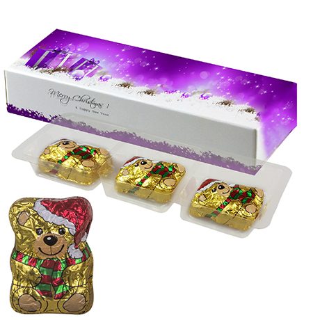 Schoko-Weihnachtsbärchen, ca. 20g, Faltschachtel, myfitmix
