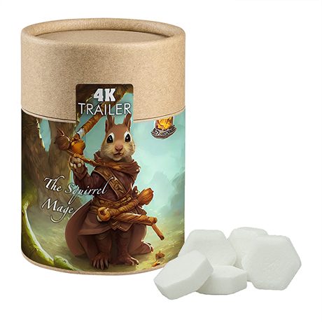 Traubenzucker Orange Drops, ca. 80g, Kraftpapierdose Midi, myfitmix