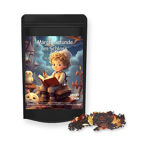 Weihnachts Schwarztee, ca. 20g, Standbeutel Mini schwarz, myfitmix