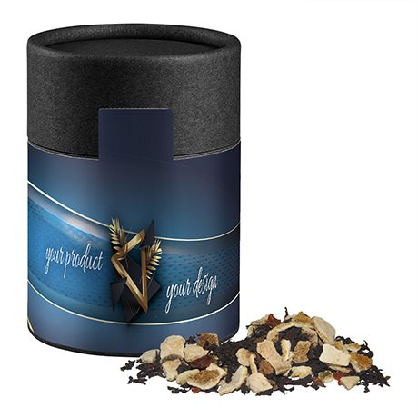 Wintertage Tee, ca. 50g, Kraftpapierdose Midi schwarz, myfitmix