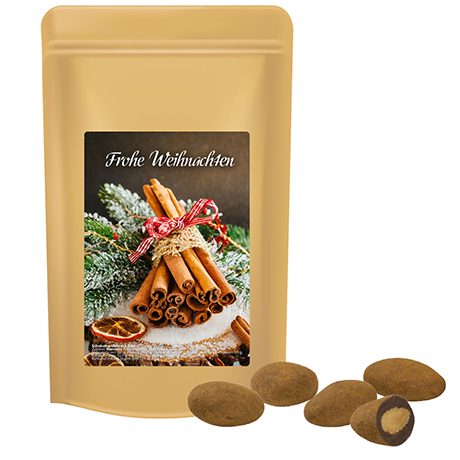 Schokomandeln mit Zimt, ca. 80g, Standbeutel Midi, myfitmix