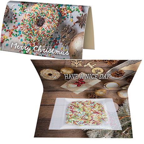 Zucker-Streusel, ca. 15g, Werbekarte A6 gefaltet, myfitmix