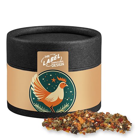 Weihnachts Gewürzmischung Geflügel, ca. 30g, Kraftpapierdose Mini schwarz, myfitmix