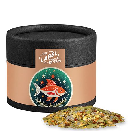 Weihnachts Gewürzmischung Fisch, ca. 30g, Kraftpapierdose Mini schwarz, myfitmix