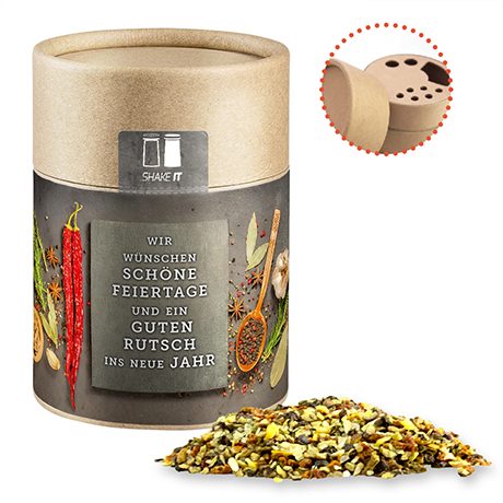 Weihnachts Gewürzmischung Chefsache, ca. 60g, Kraftpapierstreuer Midi, myfitmix