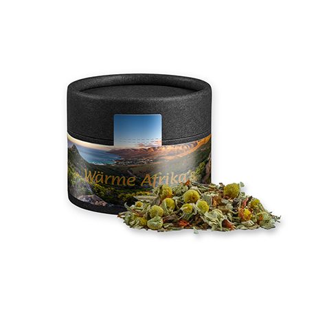 Rotbuschtee Entspannungszeit, ca. 20g, Kraftpapierdose Mini schwarz, myfitmix