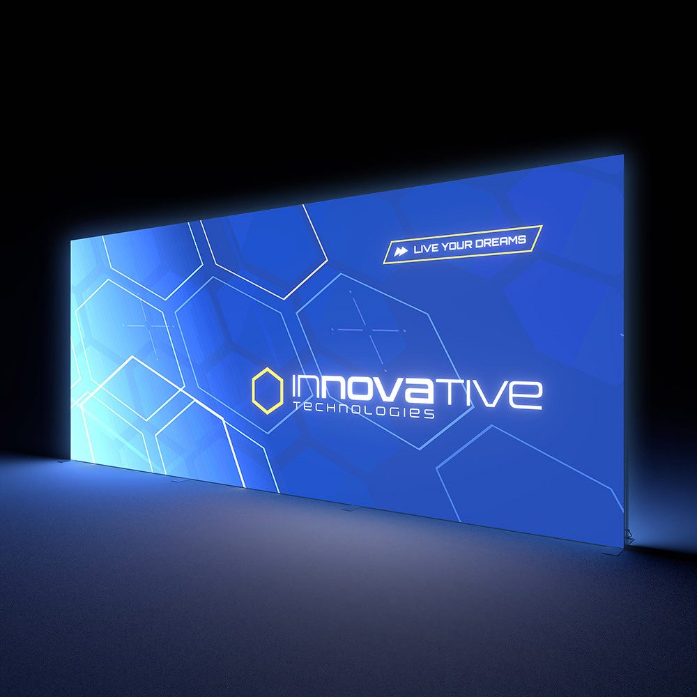 Brightbox Pro Flex Wand 600 x 250 cm Doppelseitig, Showdown Displays