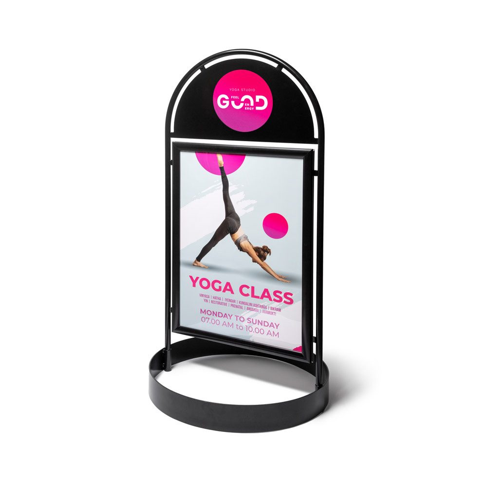 Stadtschild Eleganter Stahl A1, Showdown Displays