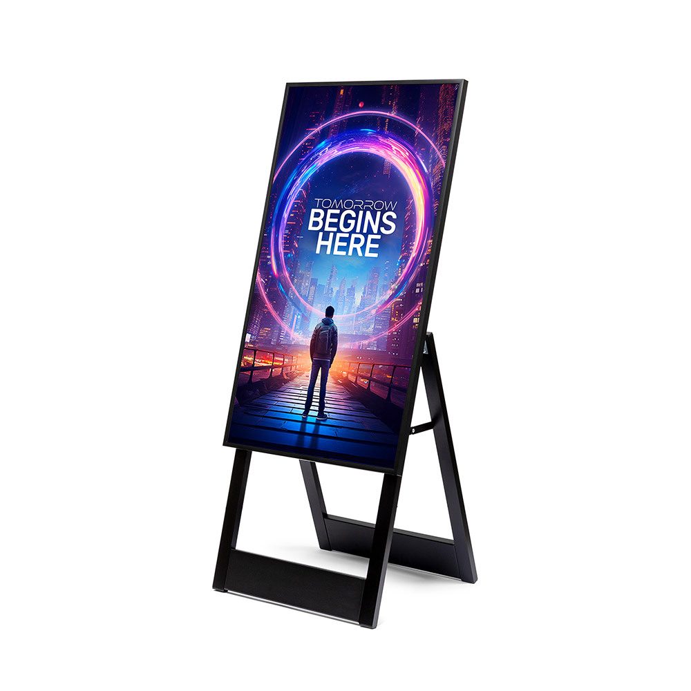 Digitaler Kundenstopper Easel mit 43" Samsung Bildschirm, Showdown Displays