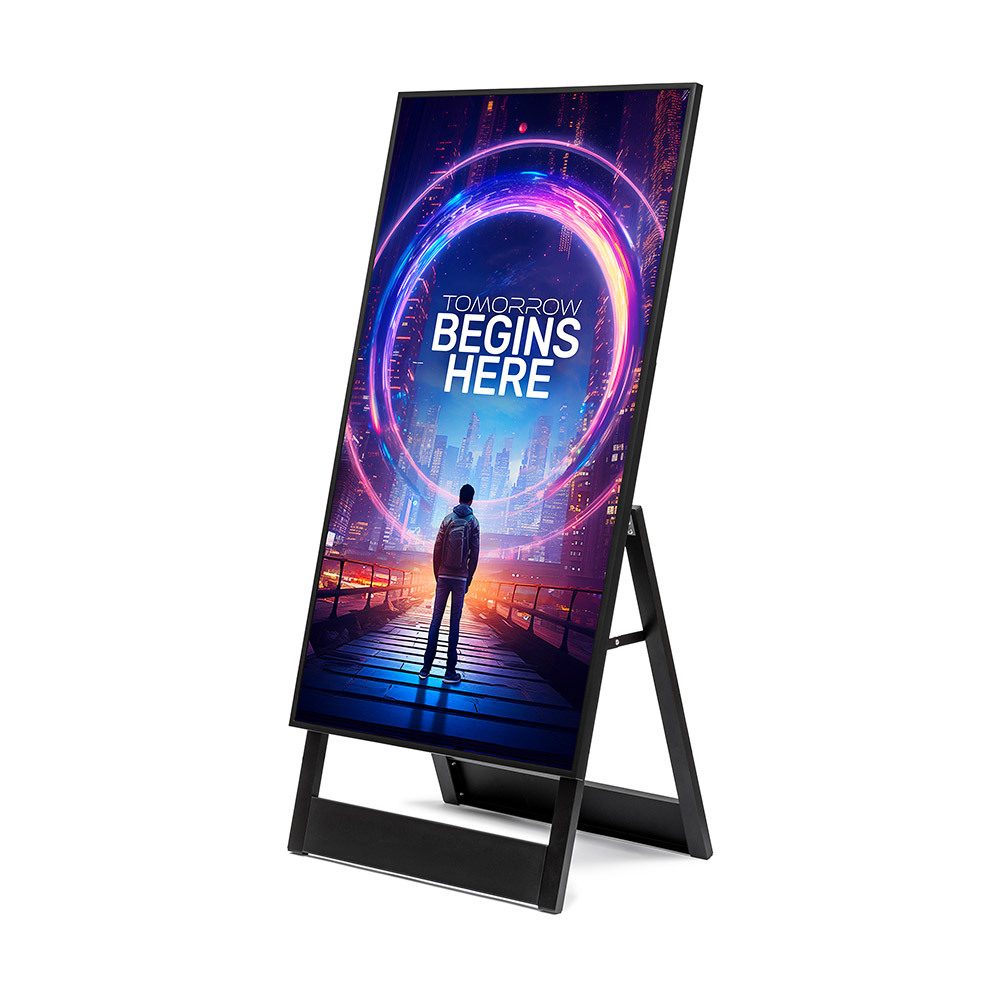 Digitaler Kundenstopper Easel mit 55" Samsung Bildschirm, Showdown Displays