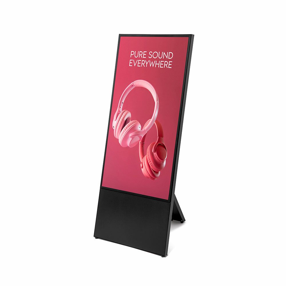 StreamLine Digitaler Kundenstopper mit 43" Samsung-Bildschirm Schwarz, Showdown Displays