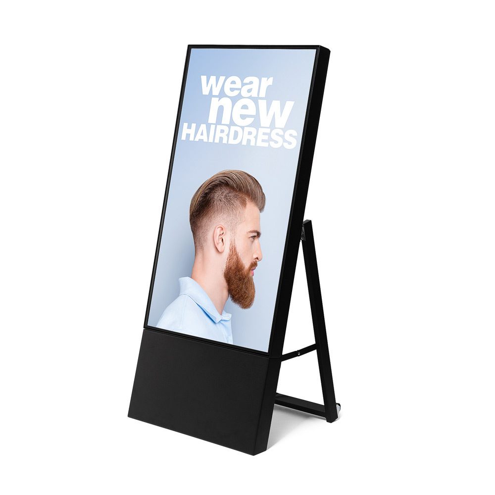 Digitaler Kundenstopper Smart Line 43" mit Samsung-Bildschirm Schwarz, Showdown Displays