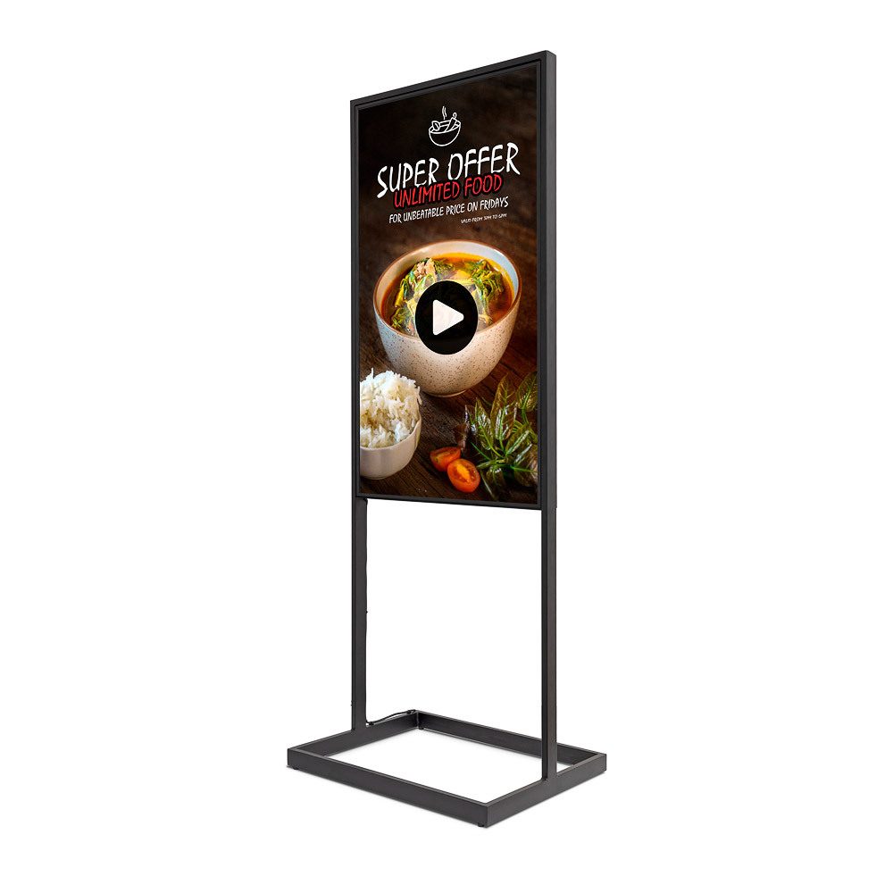Digitale Infostele Sky mit 55" Samsung-Bildschirm, Showdown Displays