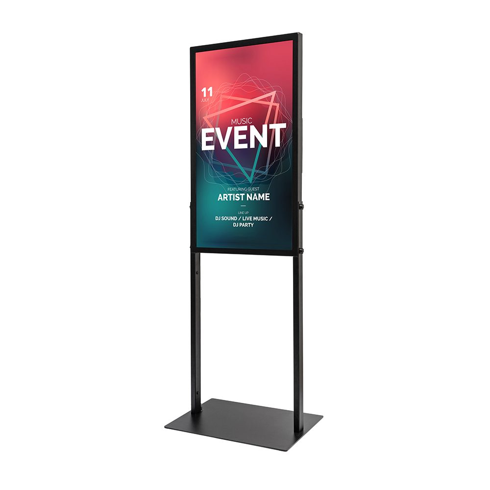 Digitale Infostele Sky Go 43" Schwarz mit 43" Bildschirm, Showdown Displays