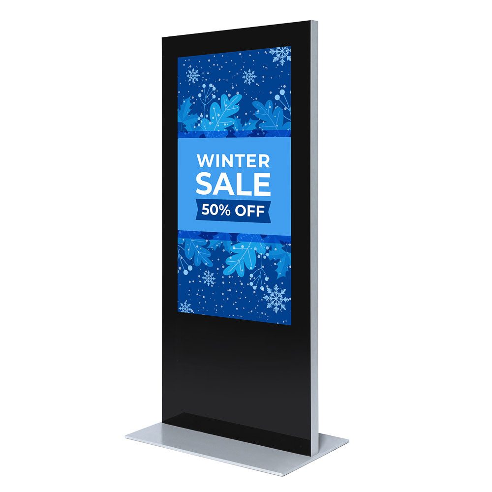 Digitale Infostele Slim 65" mit Samsung-Bildschirm, Showdown Displays