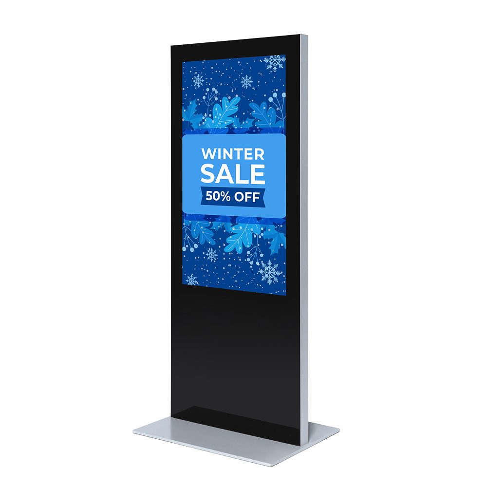 Digitale Infostele Slim 65" Gehäuse, Showdown Displays