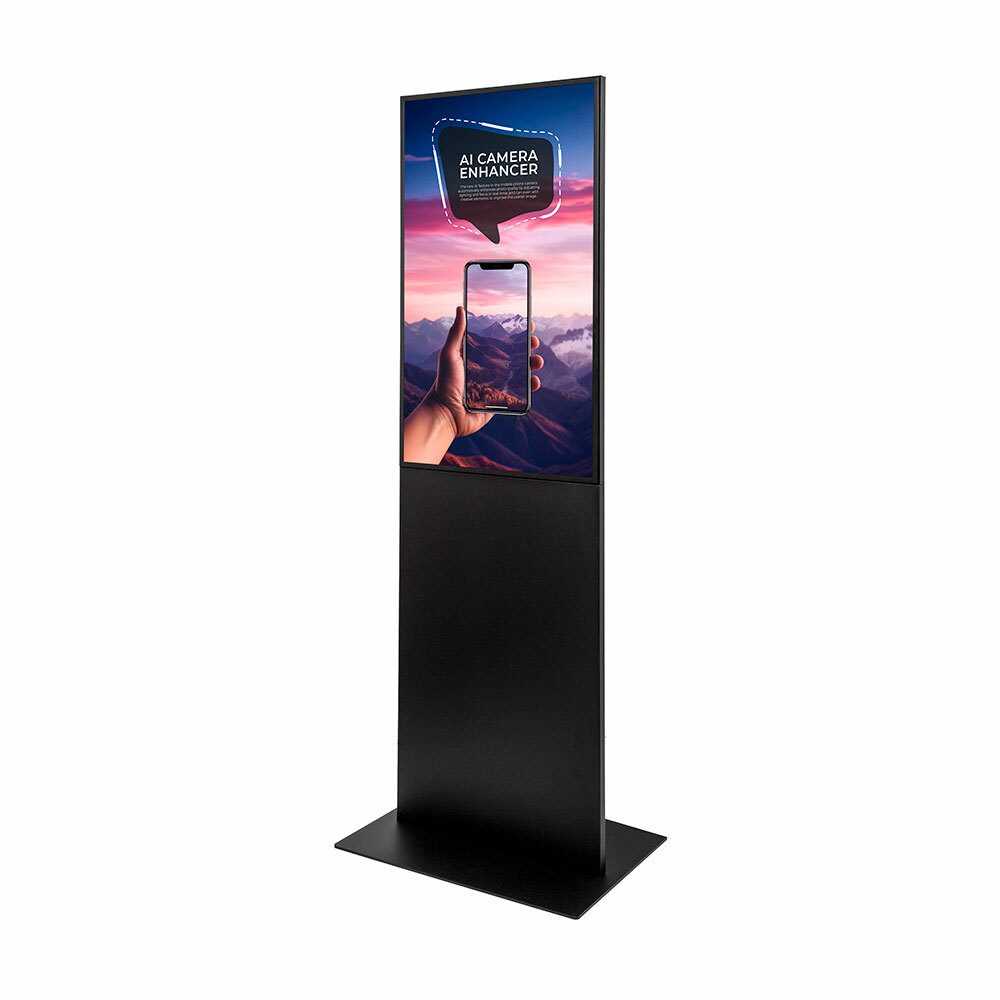 StreamLine Digitale Infostele mit 43" Samsung-Bildschirm Schwarz, Showdown Displays