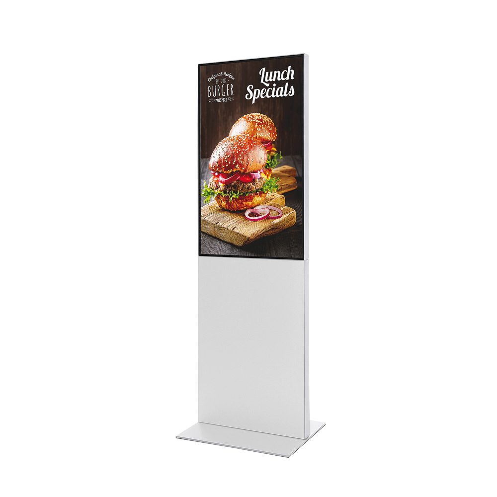 Digitale Infostele Smart Line 43" mit Samsung Bildschirm Weiß, Showdown Displays