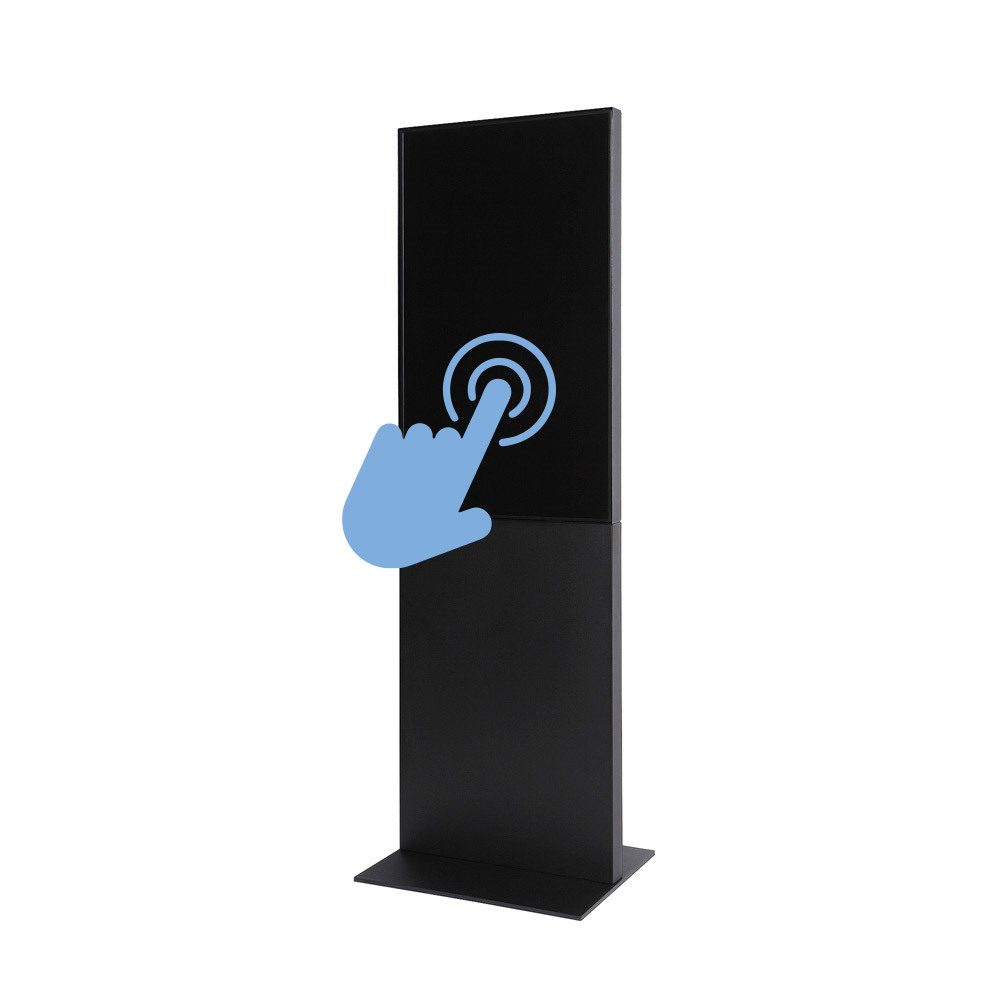 Smart Line Digitale Infostele mit 43" Samsung-Bildschirm und Touchscreen Schwarz, Showdown Displays