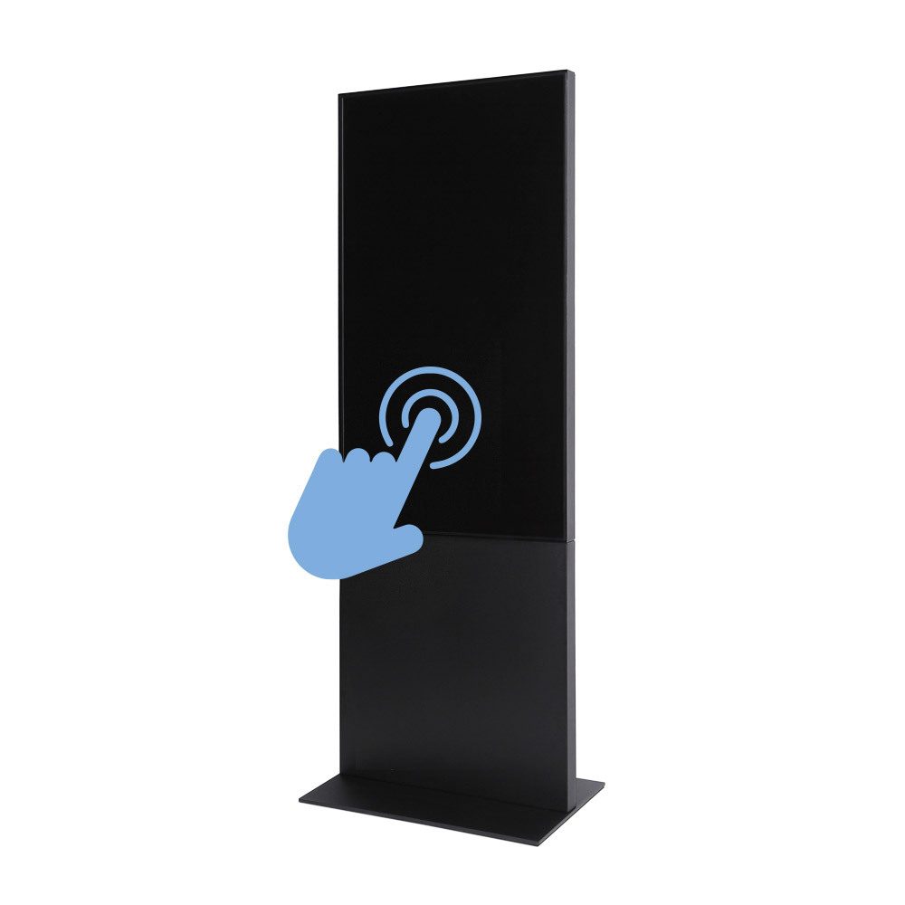 Smart Line Digitale Infostele mit 55" Samsung-Bildschirm und Touchscreen Schwarz, Showdown Displays