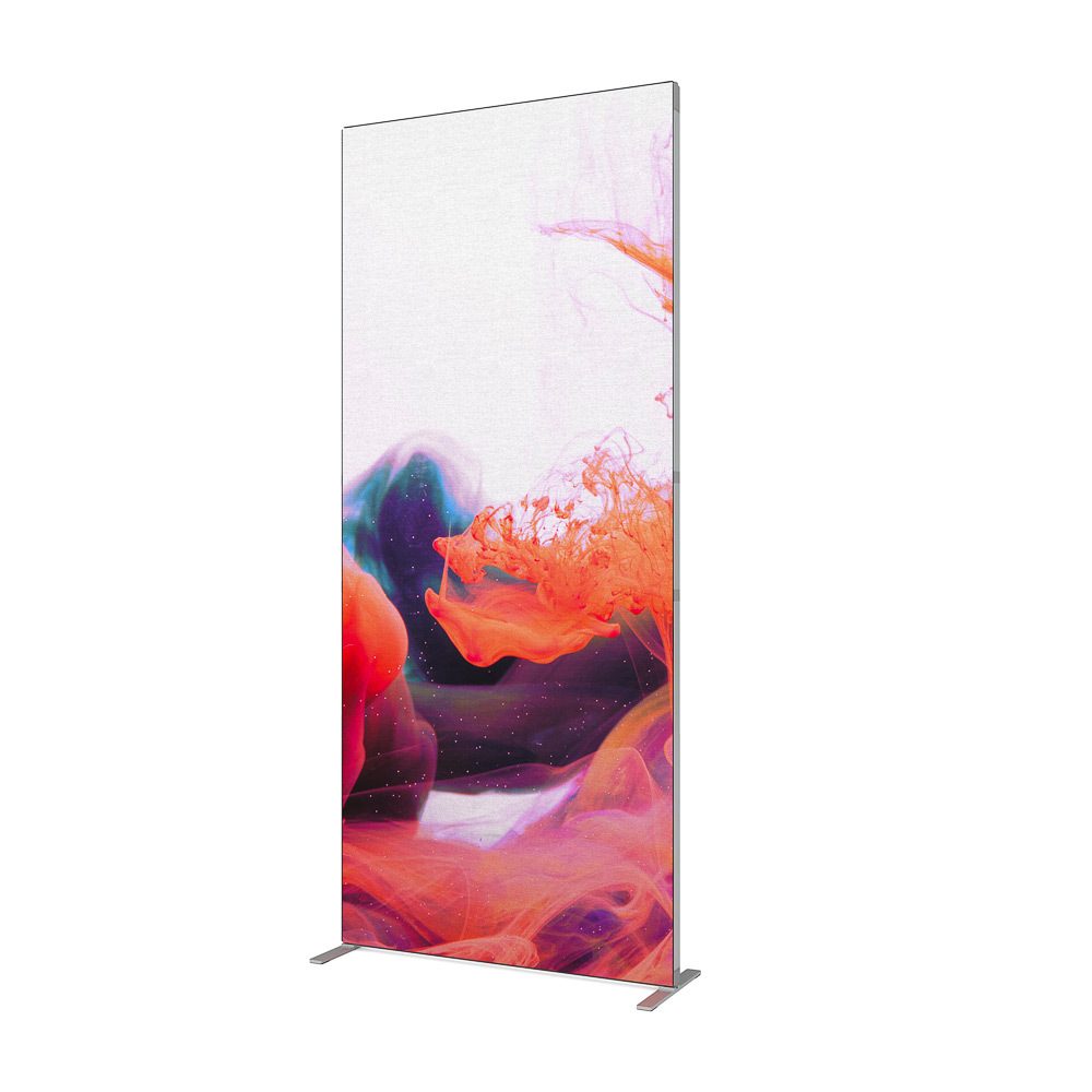 FlexFrame Wand Set 100 x 230 cm Silber (inkl. Extension Set 30 cm)