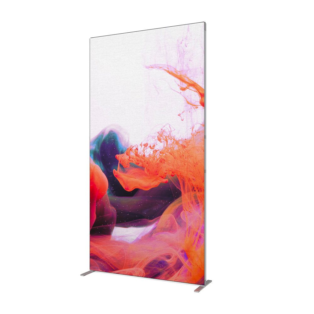 FlexFrame Wand Set 120 x 230 cm Silber (inkl. Extension Set 30 cm)