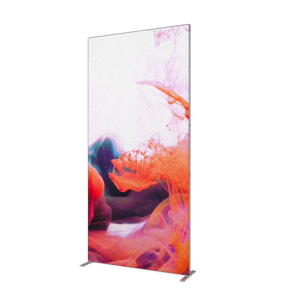 FlexFrame Wand Set 120 x 250 cm Silber (inkl. Extension Set 50 cm)