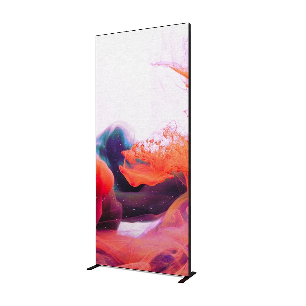FlexFrame Wand Set 100 x 230 cm Schwarz (inkl. Extension Set 30 cm)