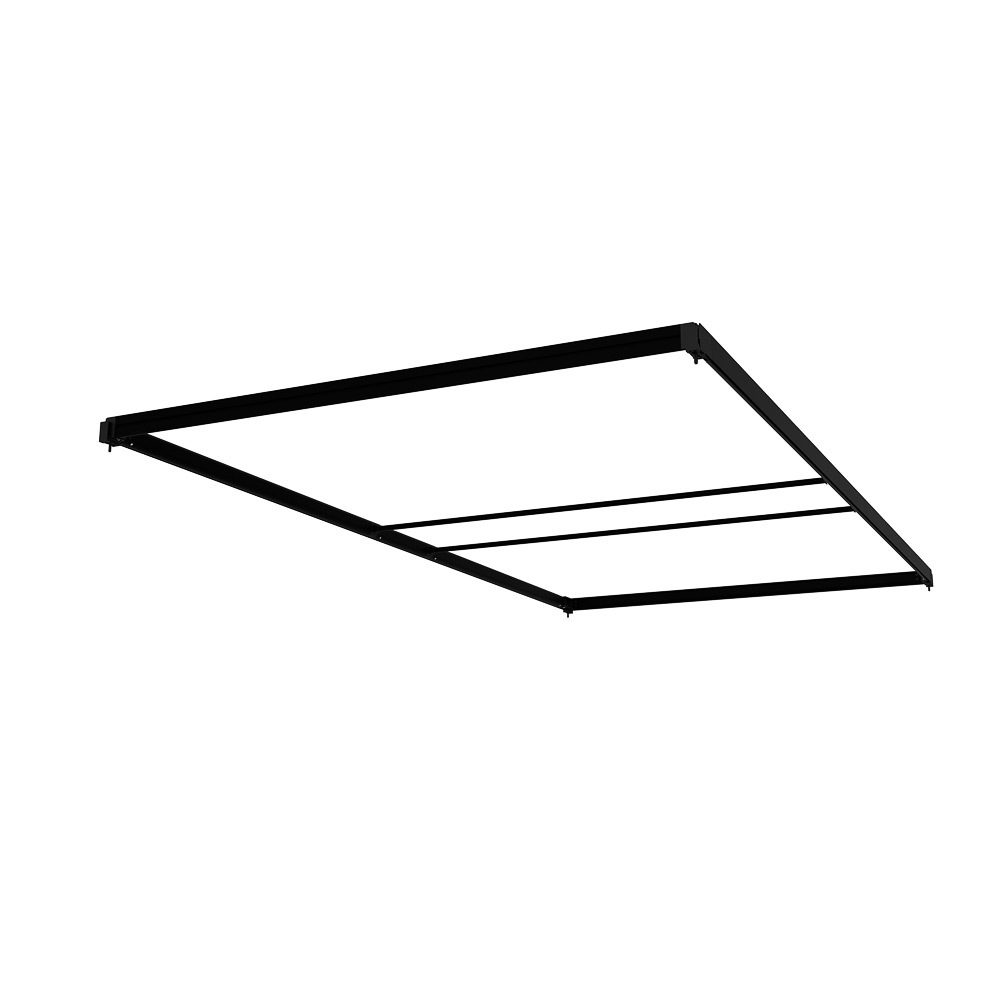 FlexFrame Dach 120 x 230 cm Schwarz (inkl. Extension Set 30 cm)