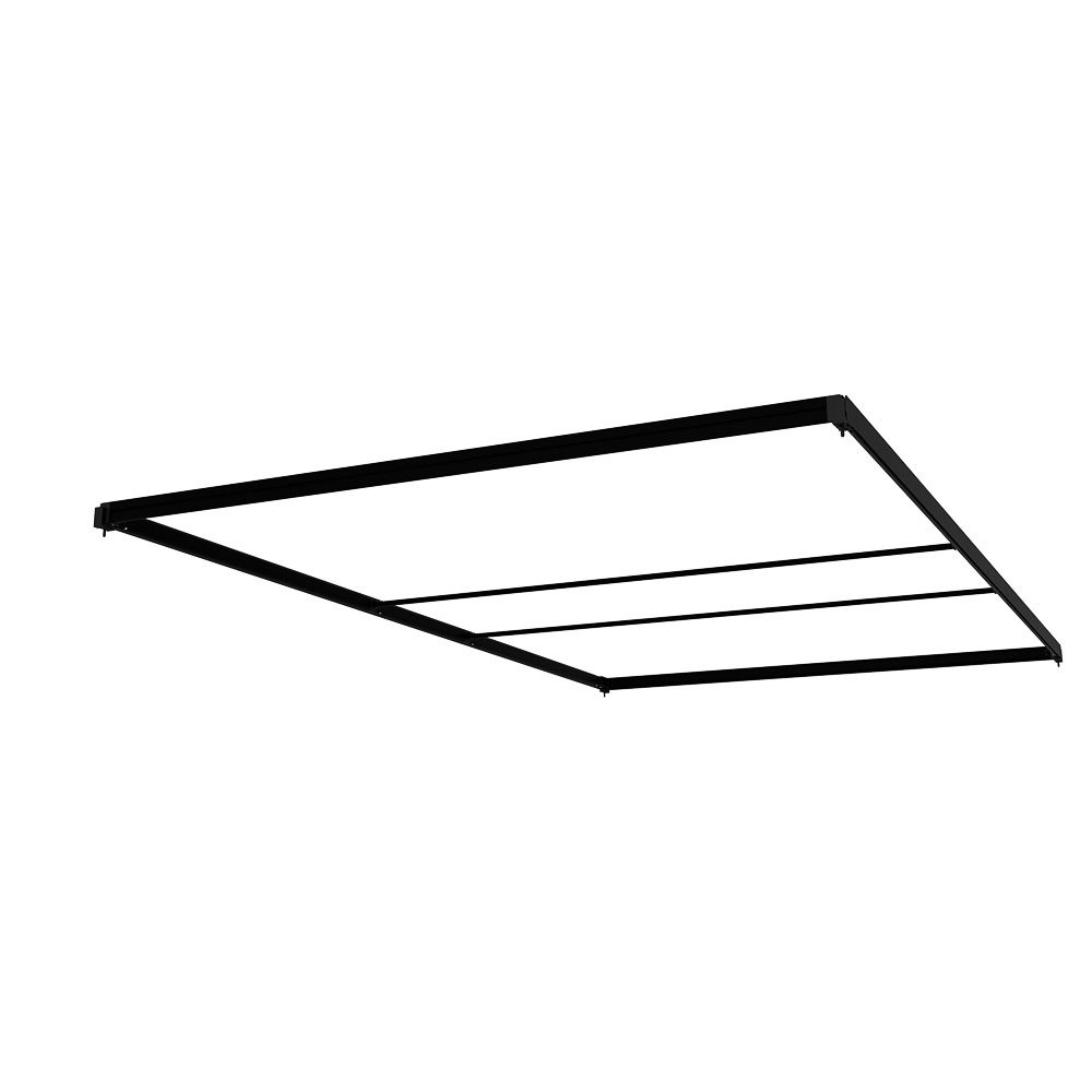 FlexFrame Dach 150 x 250 cm Schwarz (inkl. Extension Set 50 cm)