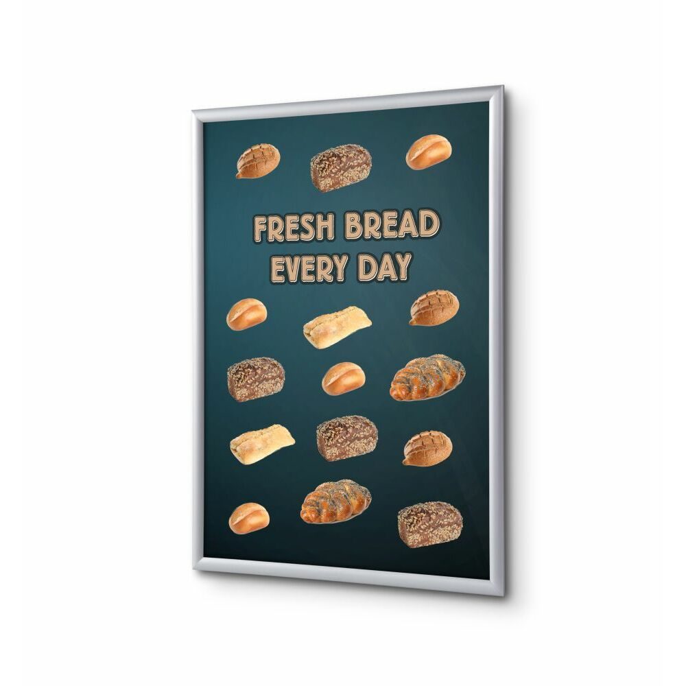 Klapprahmen A1 Komplettset Motiv „Brot“ Englisch, Showdown Displays