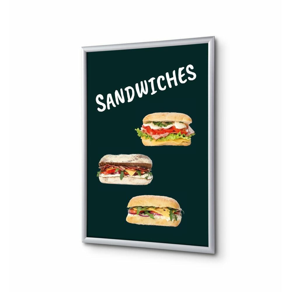 Klapprahmen A1 Komplettset Motiv „Sandwiches“ Englisch, Showdown Displays