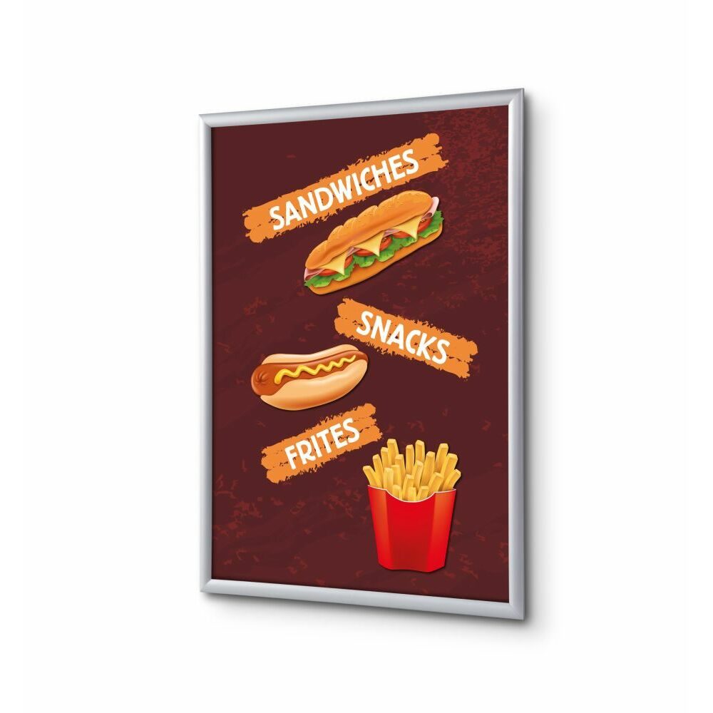 Klapprahmen A1 Komplettset Motiv „Snacks“ Englisch, Showdown Displays