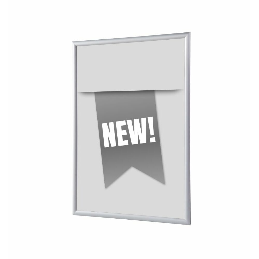 Klapprahmen A1 Komplettset Motiv „Neu“ Grau Englisch, Showdown Displays