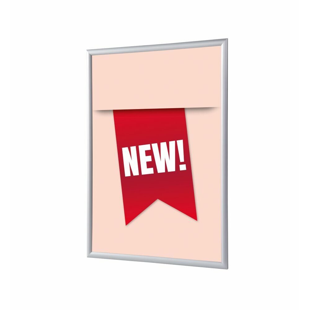 Klapprahmen A4 Komplettset Motiv „Neu“ Rot Englisch, Showdown Displays