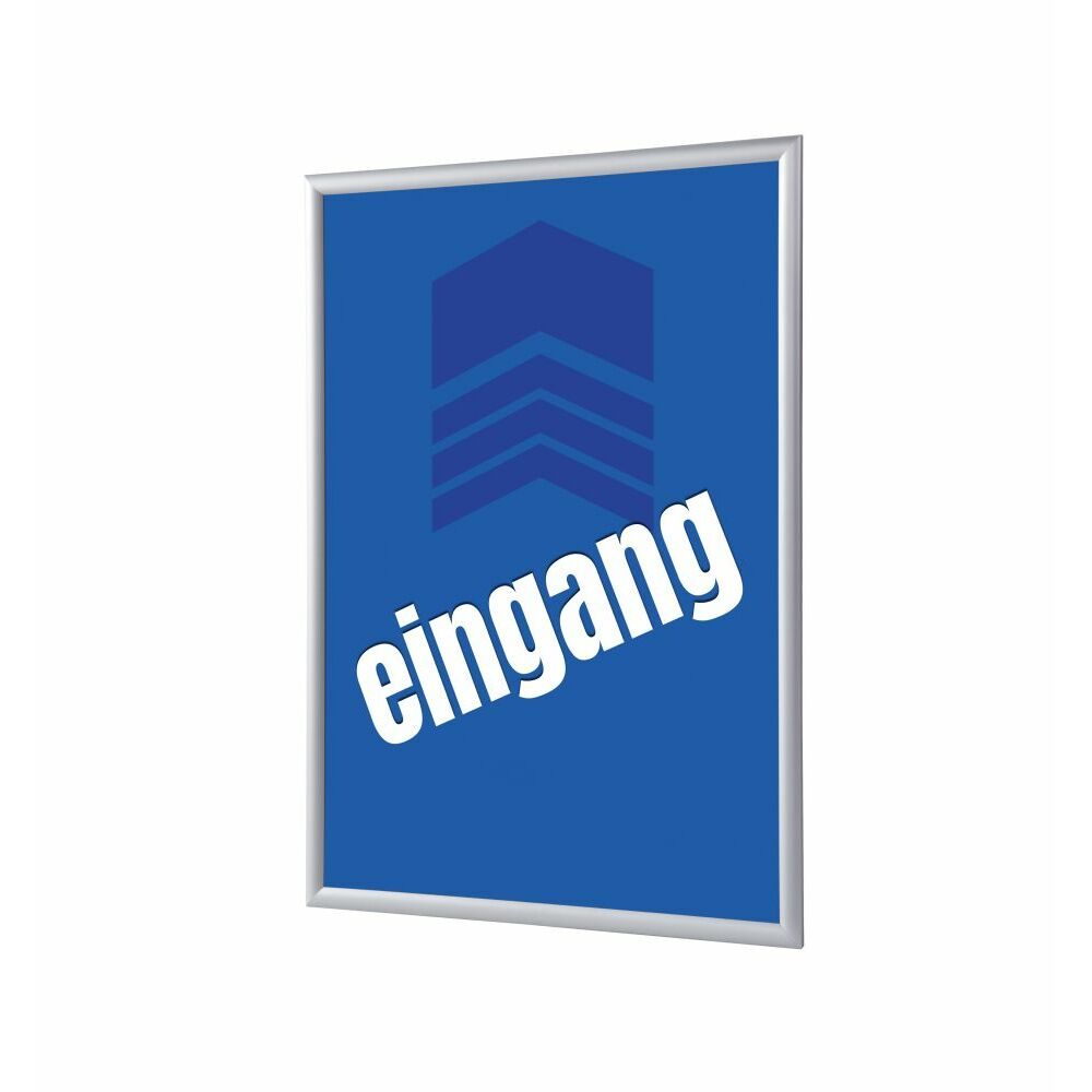 Klapprahmen A4 Komplettset Motiv „Eingang“ Blau Deutsch, Showdown Displays