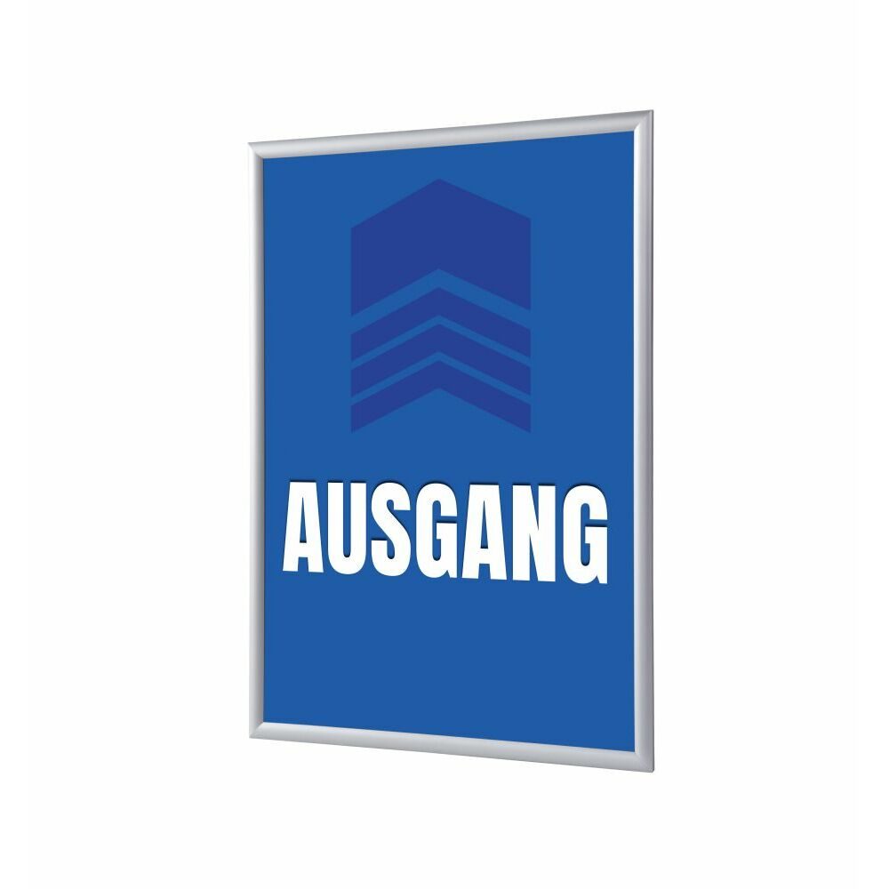 Klapprahmen A4 Komplettset Motiv „Ausgang“ Blau Deutsch, Showdown Displays