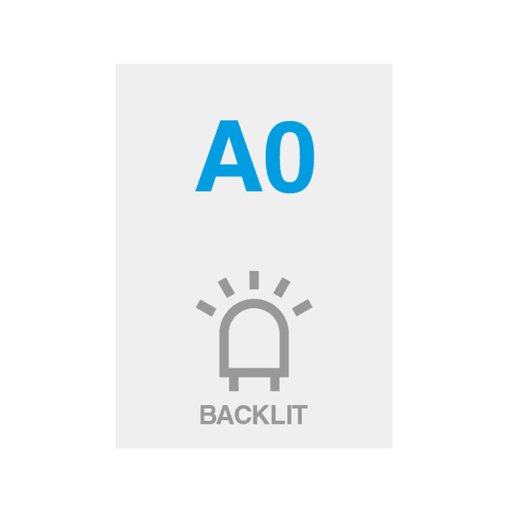 Premium Backlit PP Folie 200 g/m² Satin Oberfläche A0 (841 x 1189 mm), Showdown Displays