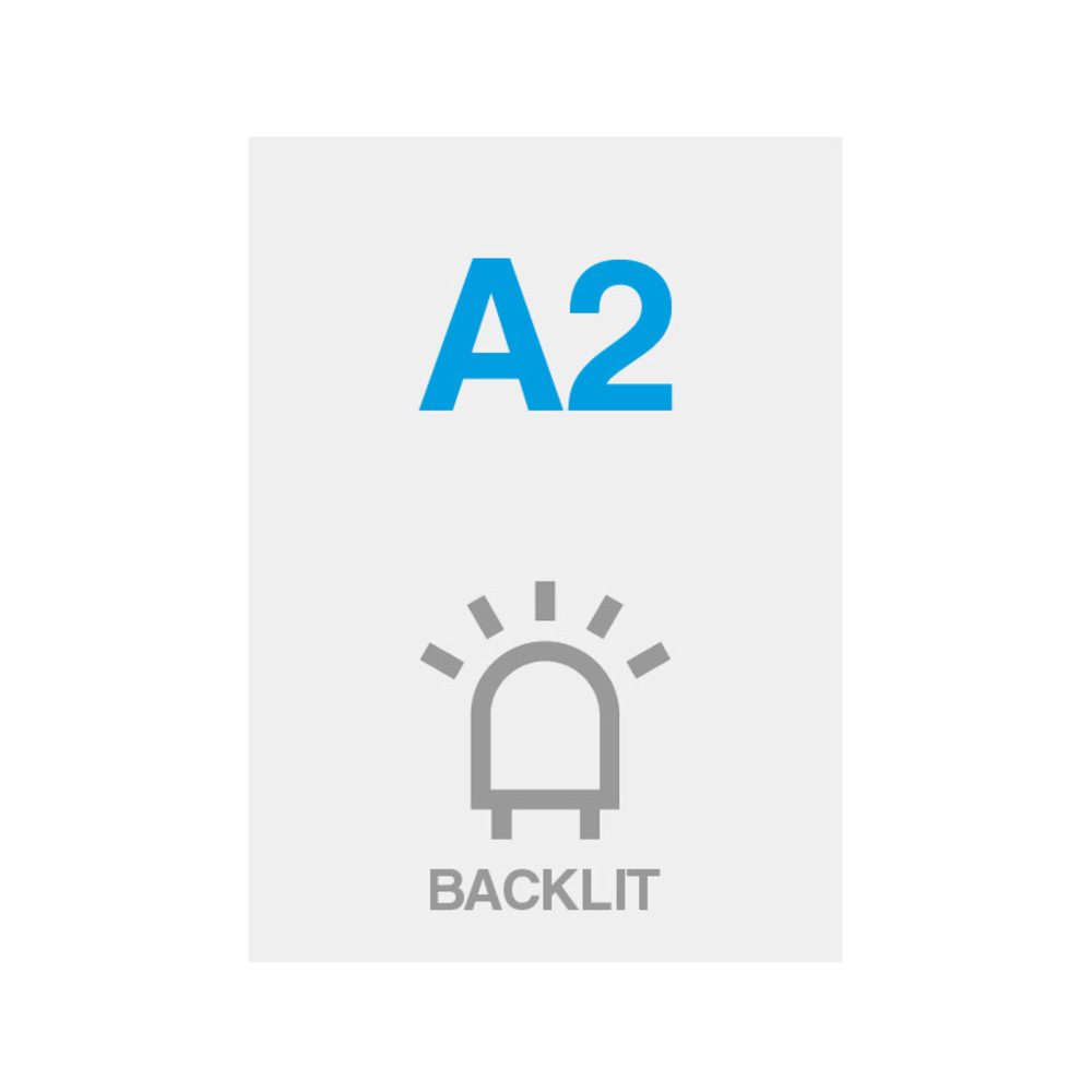 Premium Backlit PP Folie 200 g/m² Satin Oberfläche A2 (420 x 594 mm), Showdown Displays
