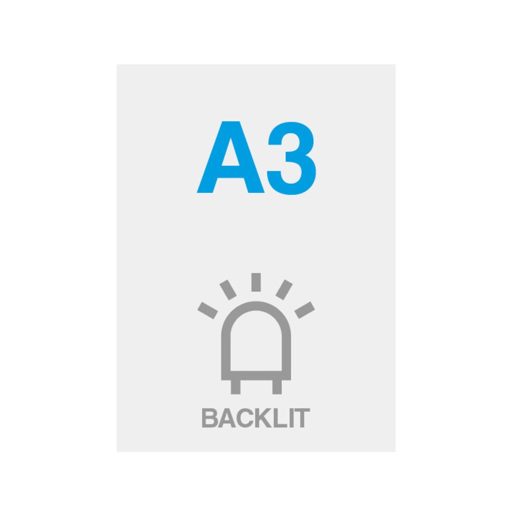 Premium Backlit PP Folie 200 g/m² Satin Oberfläche A3 (297 x 420 mm), Showdown Displays