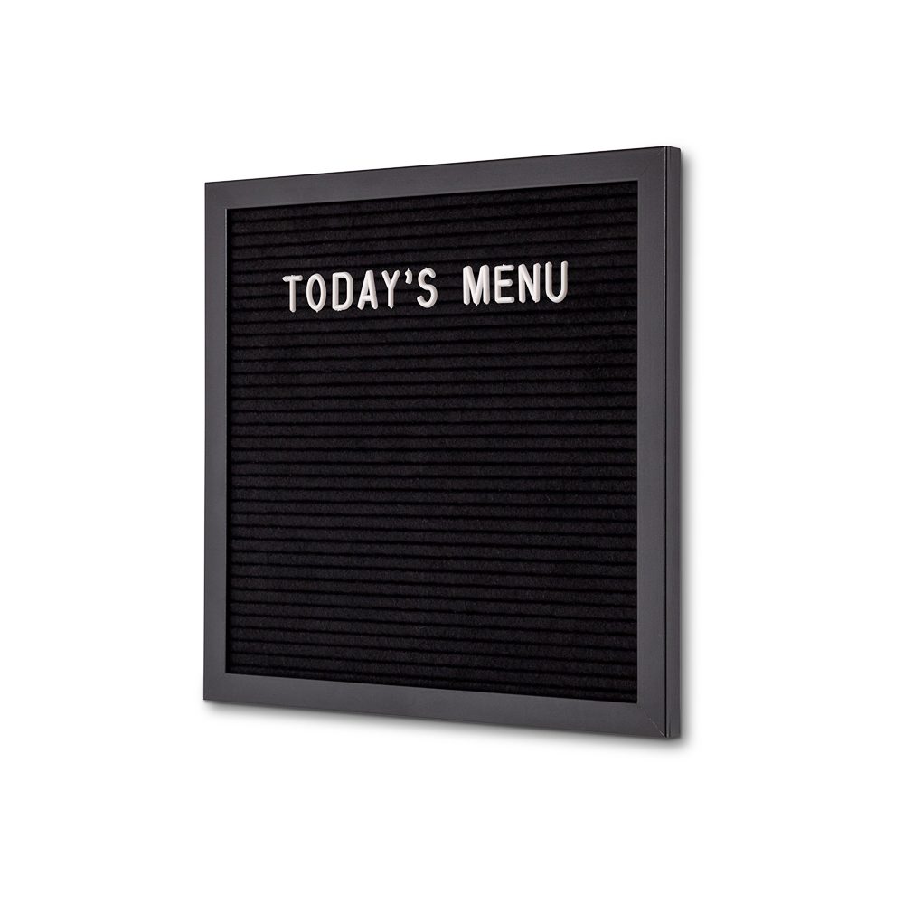 Letterboard Schwarz 30 x 30 cm mit schwarzem Rahmen, Showdown Displays