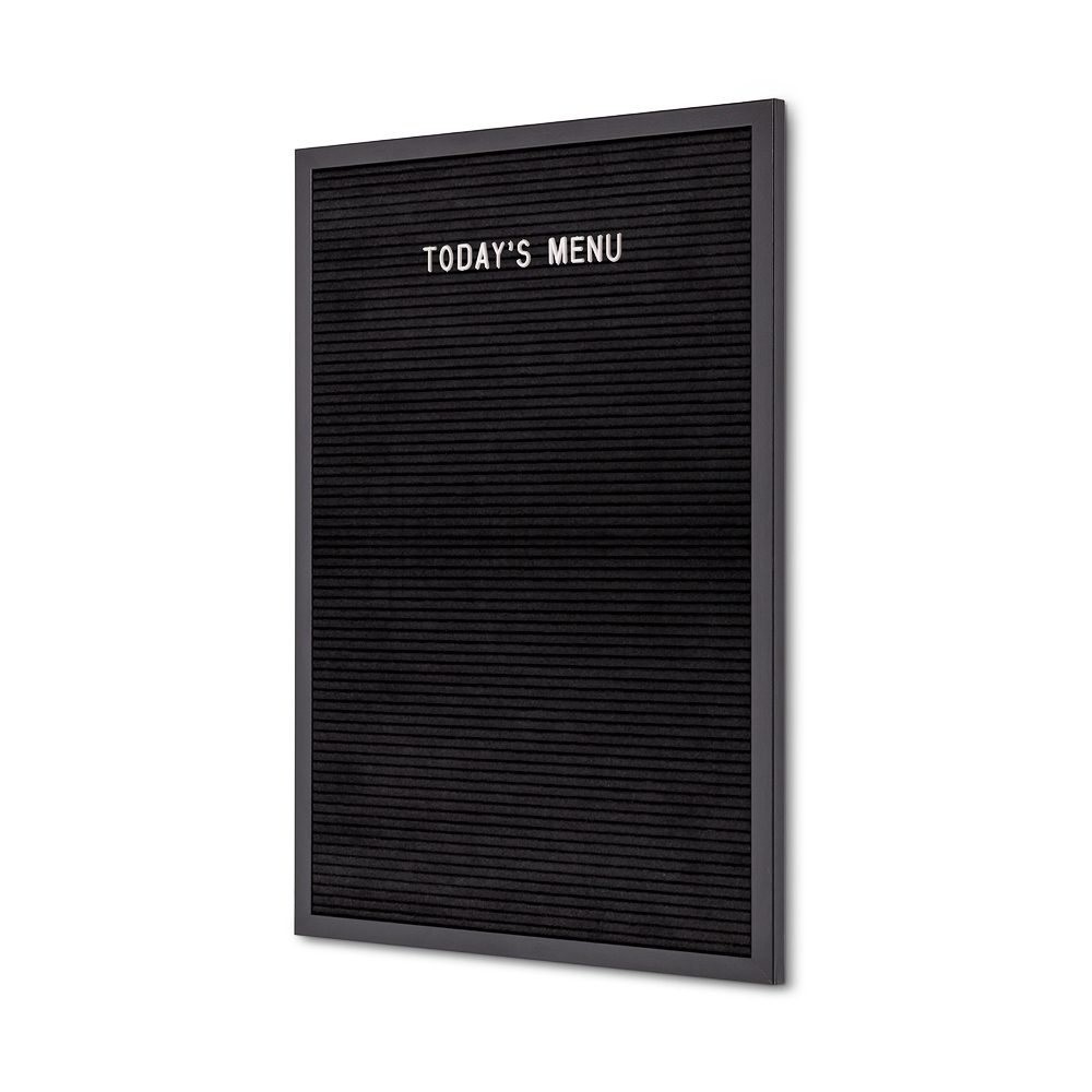 Letterboard Schwarz 40 x 60 cm mit schwarzem Rahmen, Showdown Displays